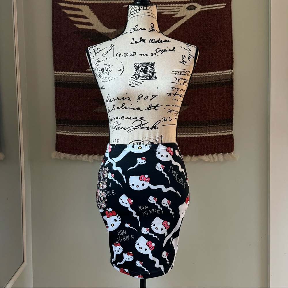 Ron Kibble Punk Art Hello Kitty Sanriocore Miniskirt - Picture 3 of 7